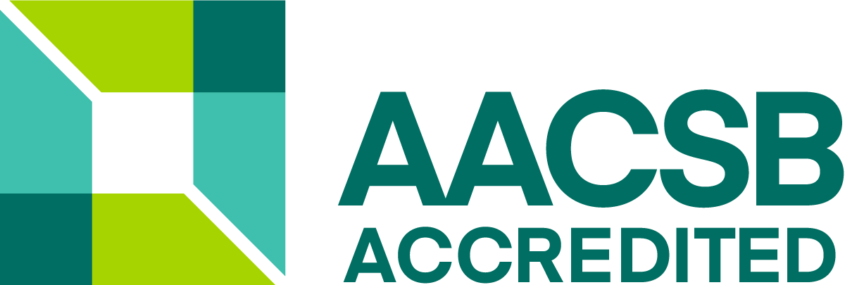 Badge reading Association to Advance Collegiate Schools of Business (AACSB) accredited