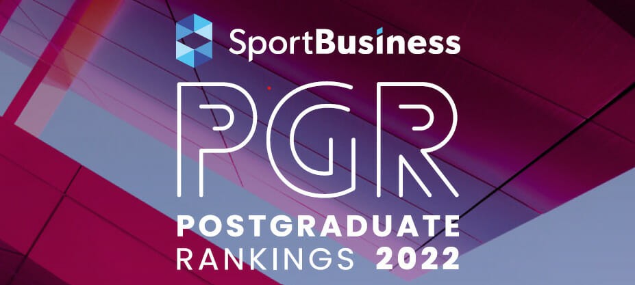 SportBusiness Postgraduate Rankings (PGR) 2022 graphic.