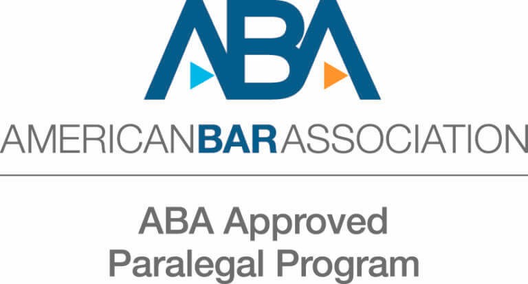 Logo displaying that this certificate is an American Bar Association-approved Paralegal Program